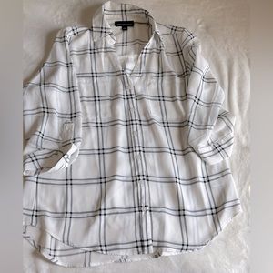 Fortune + Ivy black and white plaid shirt